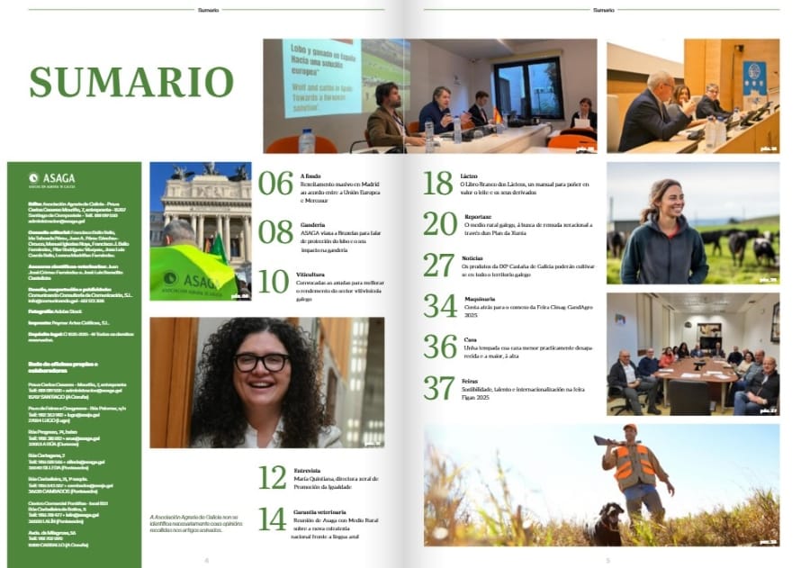 Un novo número de Axenda Agraria, a revista de ASAGA, xa está na rúa